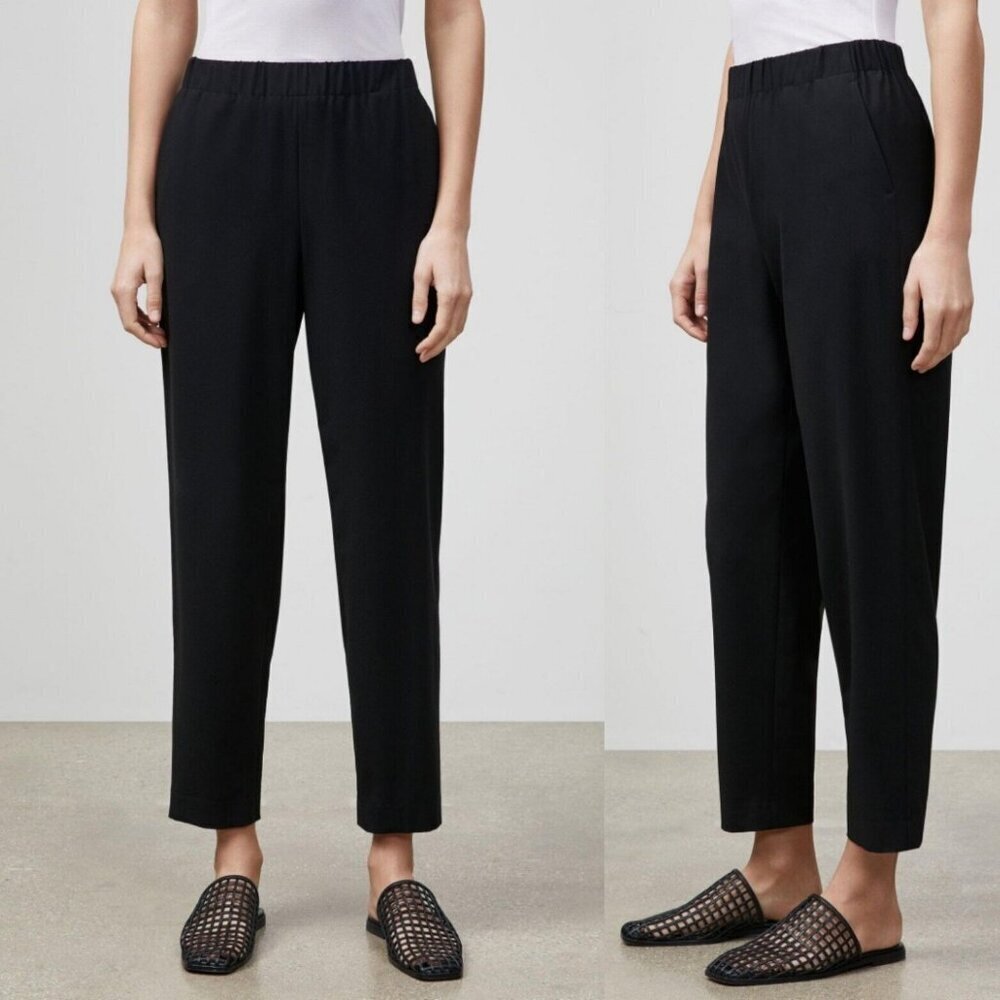 Lafayette 148 New York Black Straight-Leg Pants
